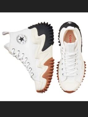 Converse Run Star Motion High Platform Men's 6.5/Women's 8 White Black Gum Honey